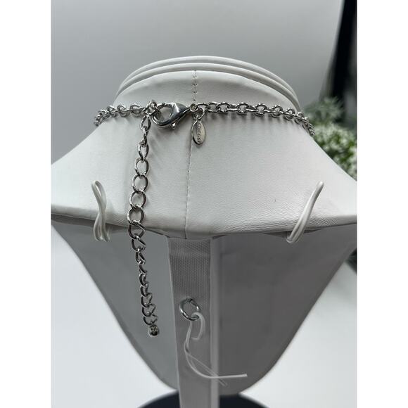 Chicos Mixed Metal Spiral Textured Coin Disc Dangle Necklace - Picture 6 of 8